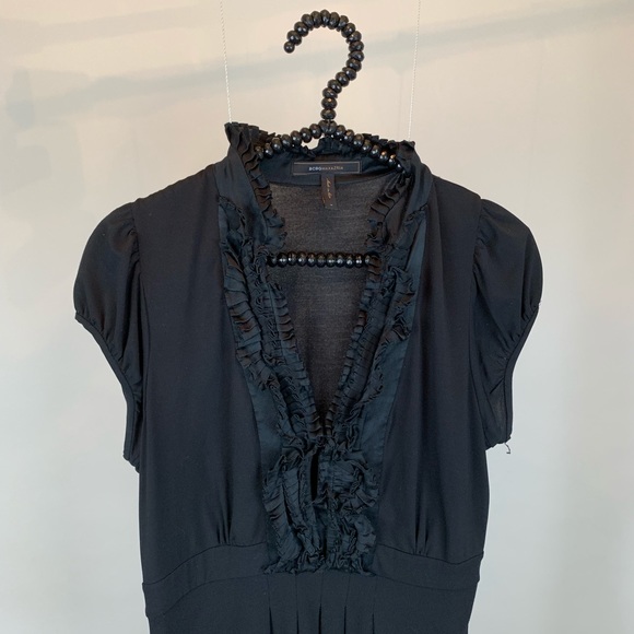 BCBG MaxAzria silk dress black medium - Picture 4 of 8